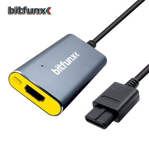 Bitfunx Analog Component to Digital HDMI-compatible Adapter Video Audio  HDTV Cable for Nintendo Wii NTSC PAL Retro Game Consoles
