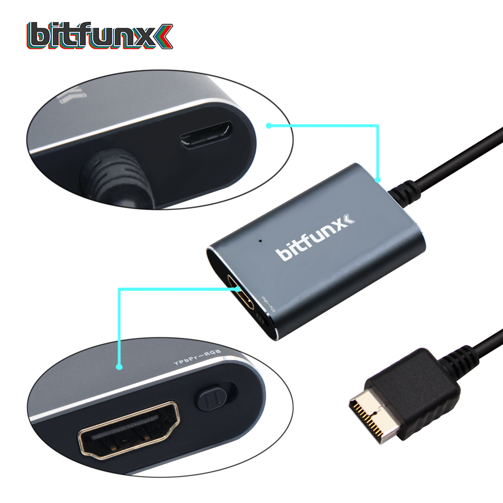  BITFUNX Wii HDMI Adapter - Supports NTSC and PAL Consoles,  Supports Component Output, Plug & Play Video Game Adapter with No Lag, HDMI  Adapter for Wii Console : Video Games