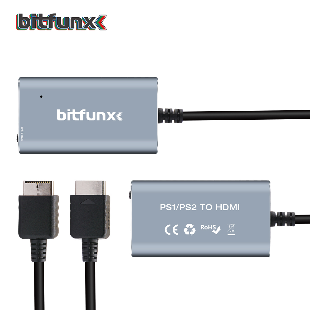 Bitfunx HDMI compatible 480i/480p/576i Audio Video Converter Adapter with  Audio Output Supports All PS2